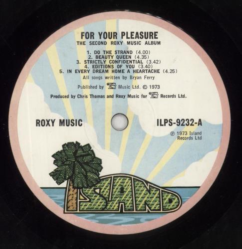 Roxy Music For Your Pleasure - 1st - VG UK vinyl LP album (LP